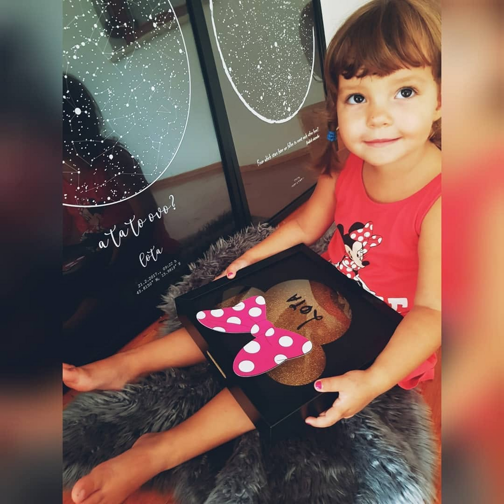 Fotografija kupca s personaliziranim O’kvirom
