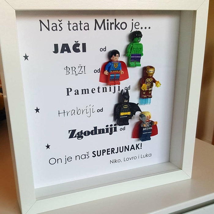 Moj tata superjunaci bijeli dizajn