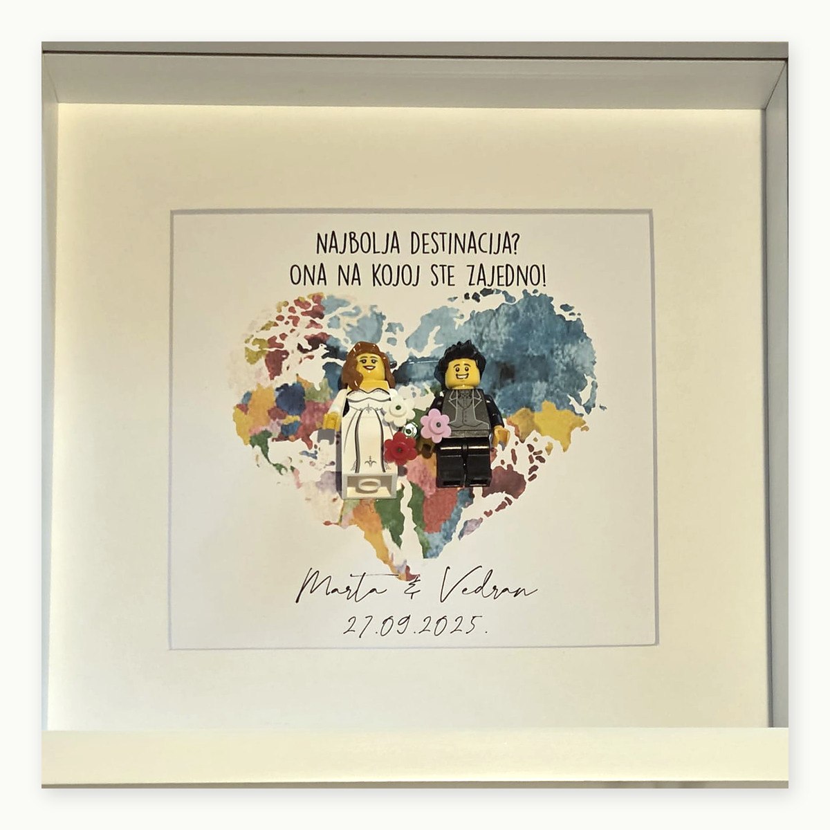 Vjenčanje – srce i karta svijeta
